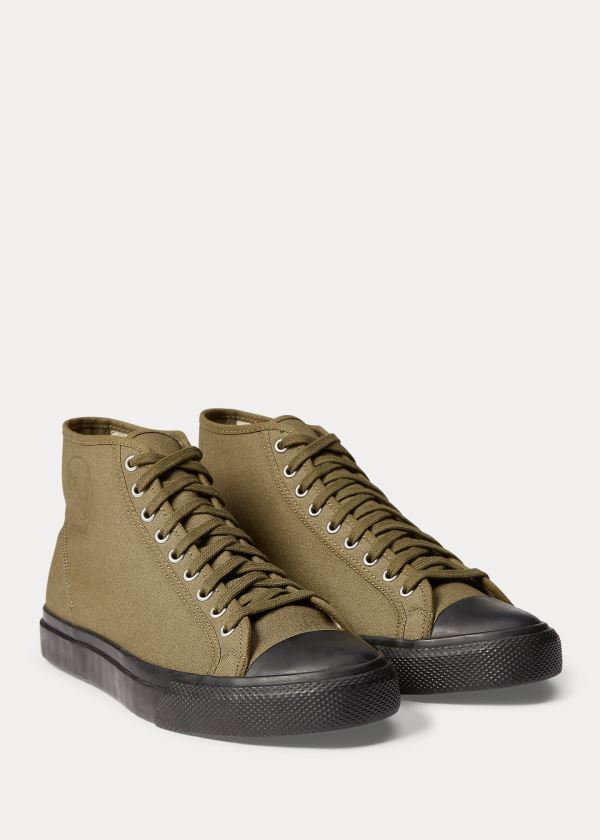 Ralph Lauren Mayport Lærred Sneakers Herre Danmark (OEKZG7491)